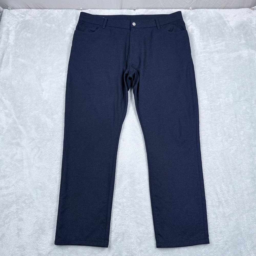 Peter Millar Crown Crafted Alpine Wool Trousers Men 38x30 Navy Excursionist Flex